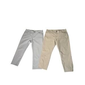 LOT OF 2 Public Rec Dealmaker Pants Mens 38x28 Tan/Gray Performance Stretch
